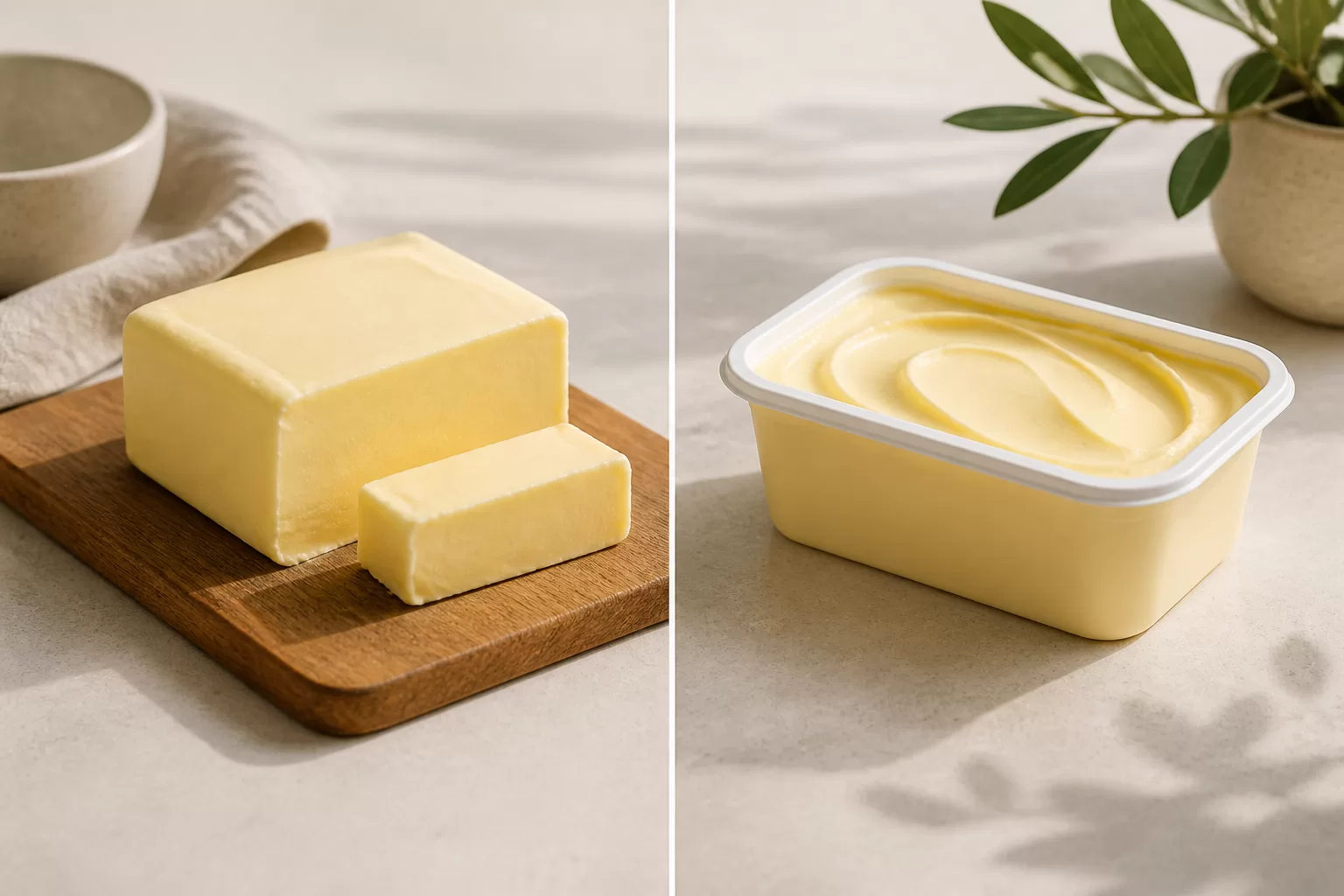 Kuo skiriasi margarinas nuo sviesto