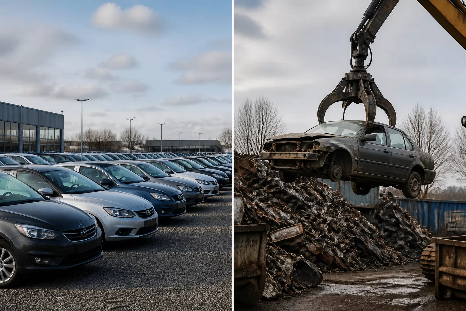 Kuo skiriasi automobilių supirkimas nuo pridavimo į metalo laužą