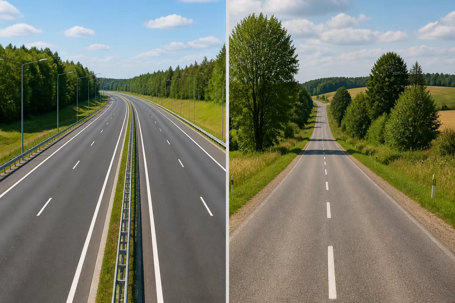 Kuo skiriasi greitkelis nuo automagistralės