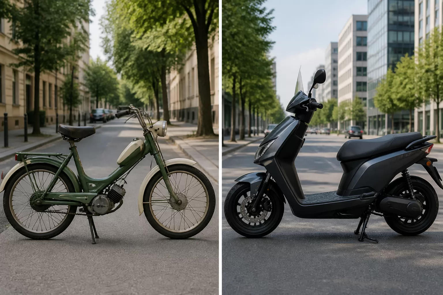 Kuo skiriasi mopedas nuo motorolerio