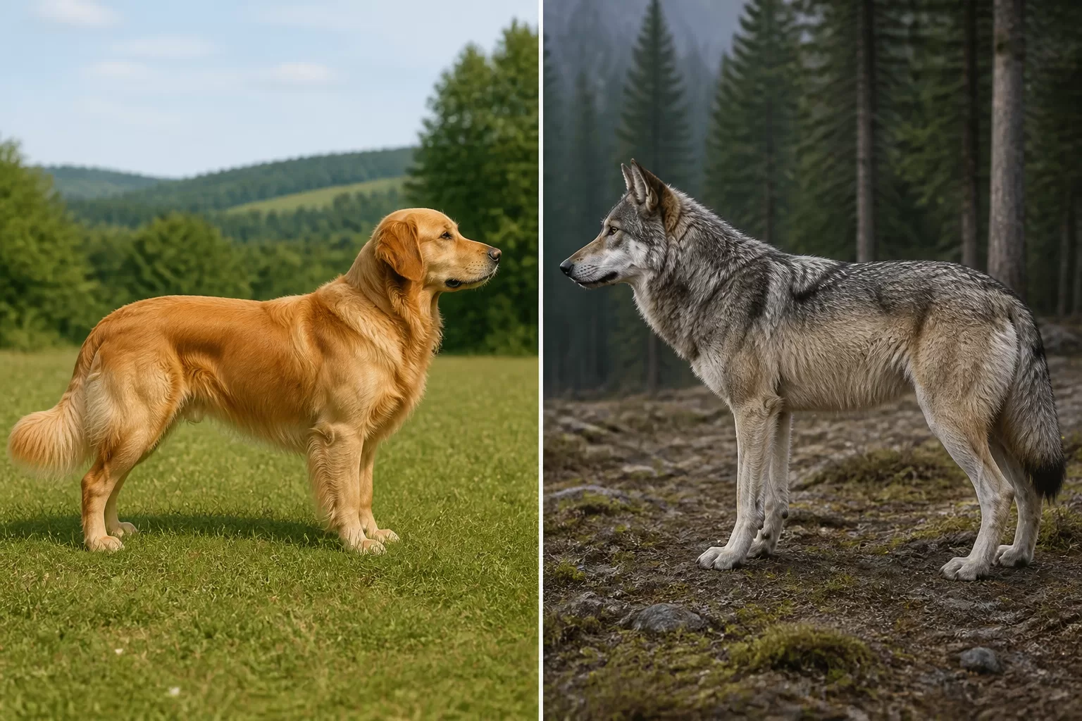 Kuo skiriasi šuo nuo vilko