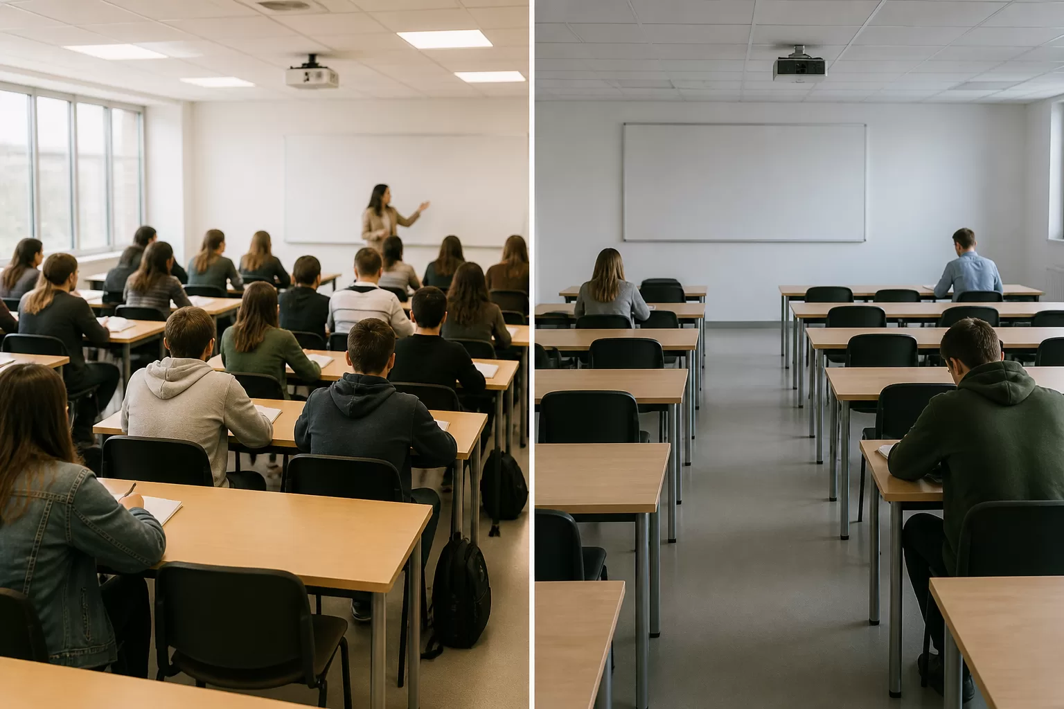 Dieninė ir sesijinė studijų formų palyginimas