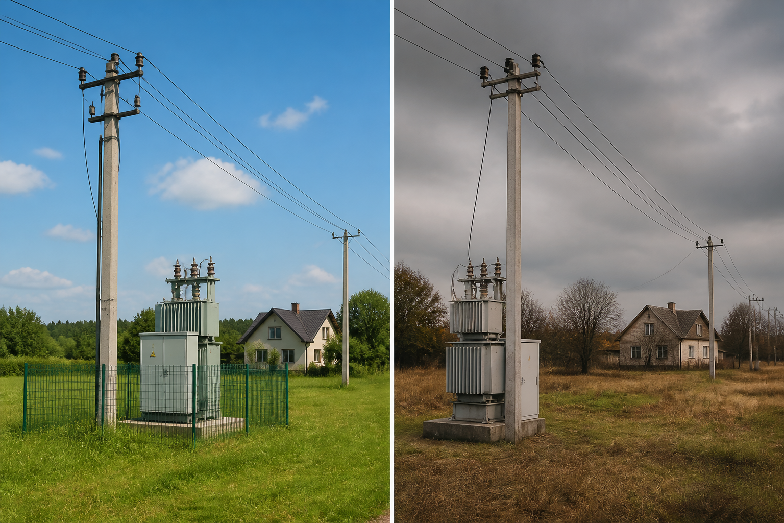 Garantinis elektros tiekimas nuo visuomeninio elektros tiekimo skirtumai iliustracija