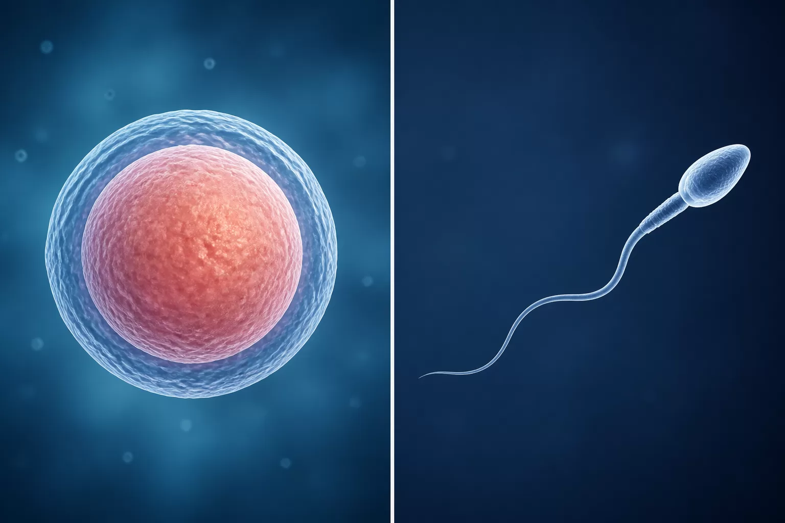Kuo skiriasi kiaušialąstė nuo spermatozoido iliustracija