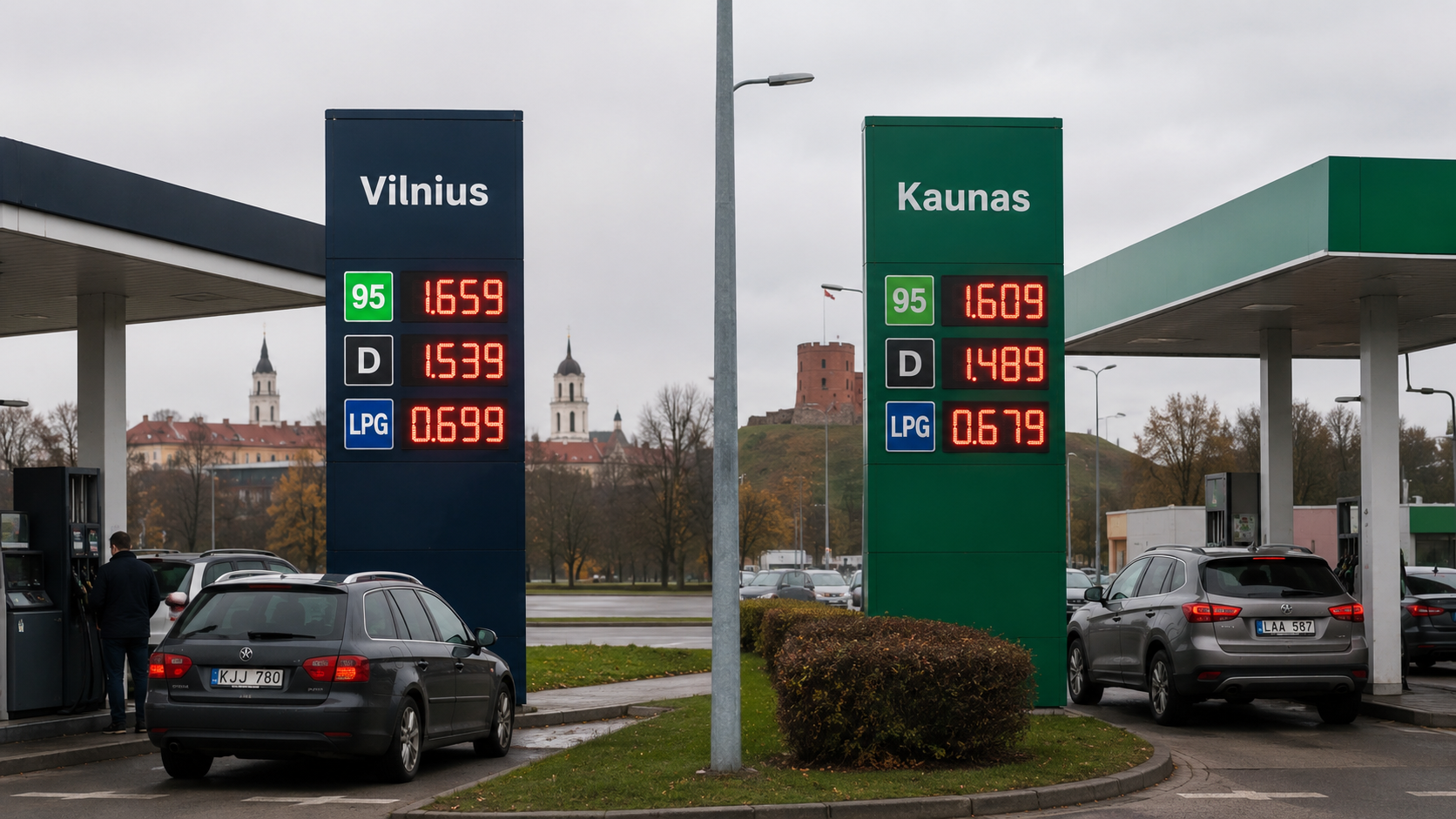 Kuo skiriasi kuro kainos Vilniuje ir Kaune
