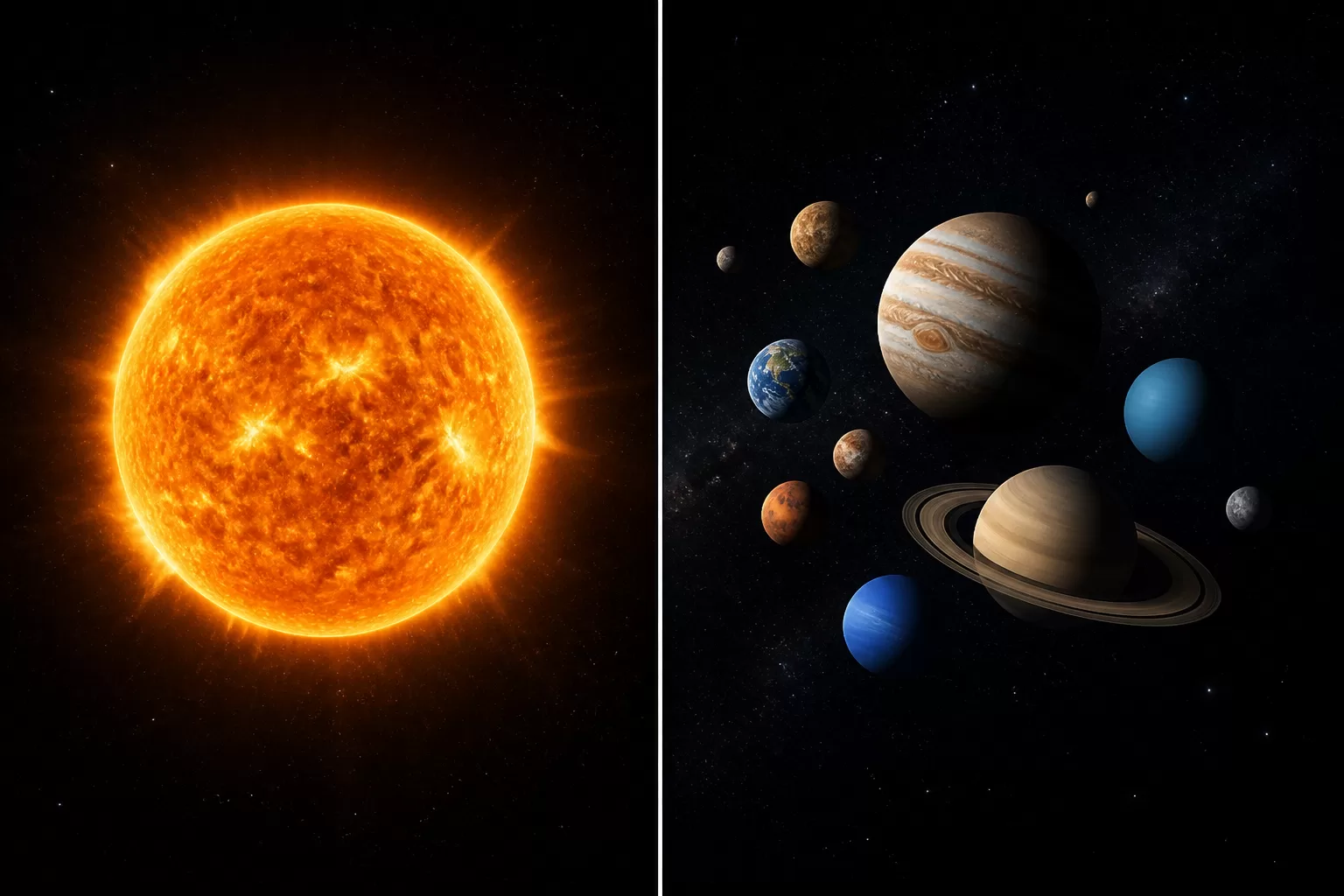 Kuo skiriasi saulė nuo kitų planetų