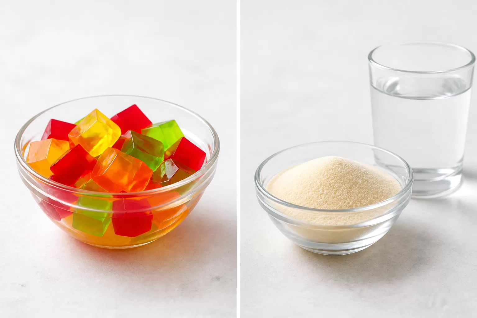 Želė ir želatinas – du skirtingi produktai, naudojami desertams ir kitiems patiekalams gaminti.
